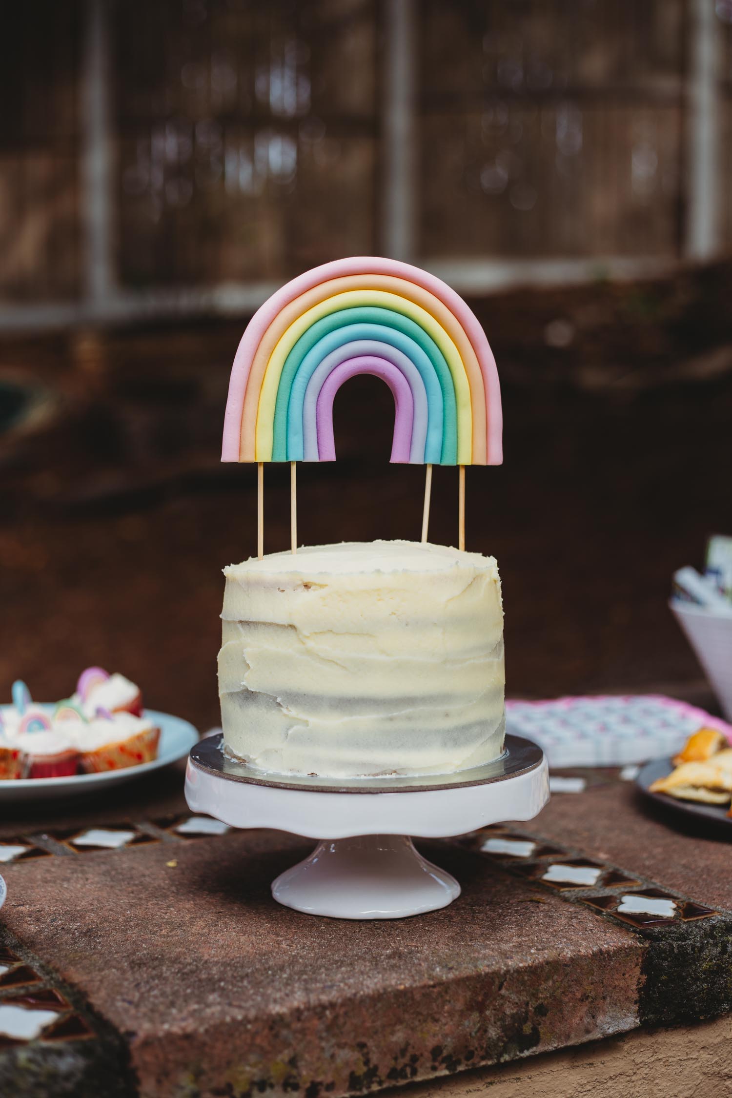 Rainbow Cake Topper & Mini Cupcake Toppers // DIY - Pure Sweet Joy